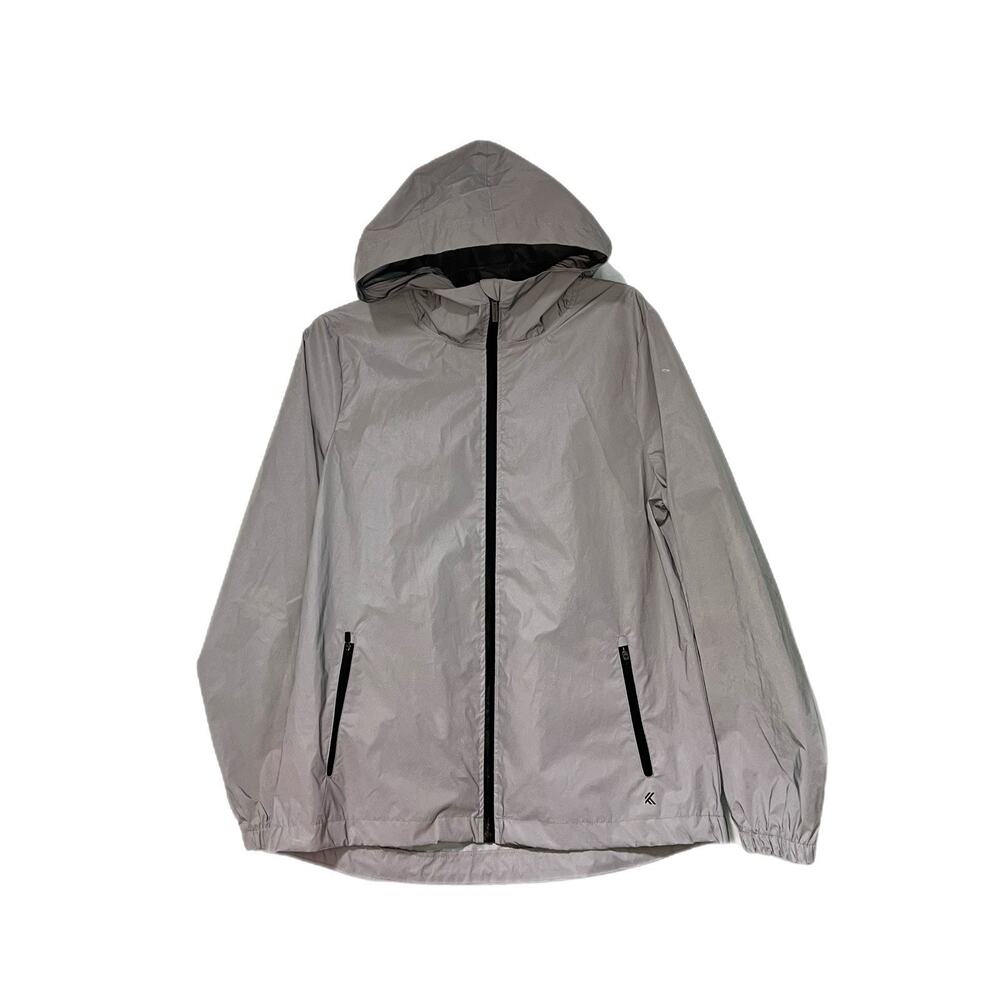 Kyodan Full Reflective Silver Grey Running Cycling SafetHooded Jacket Women's L